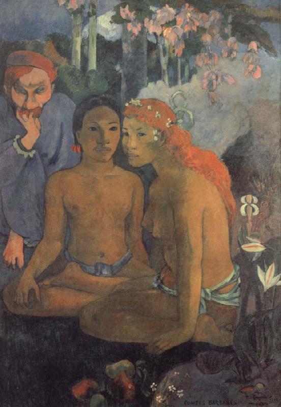 Paul Gauguin Contes Barbares Sweden oil painting art